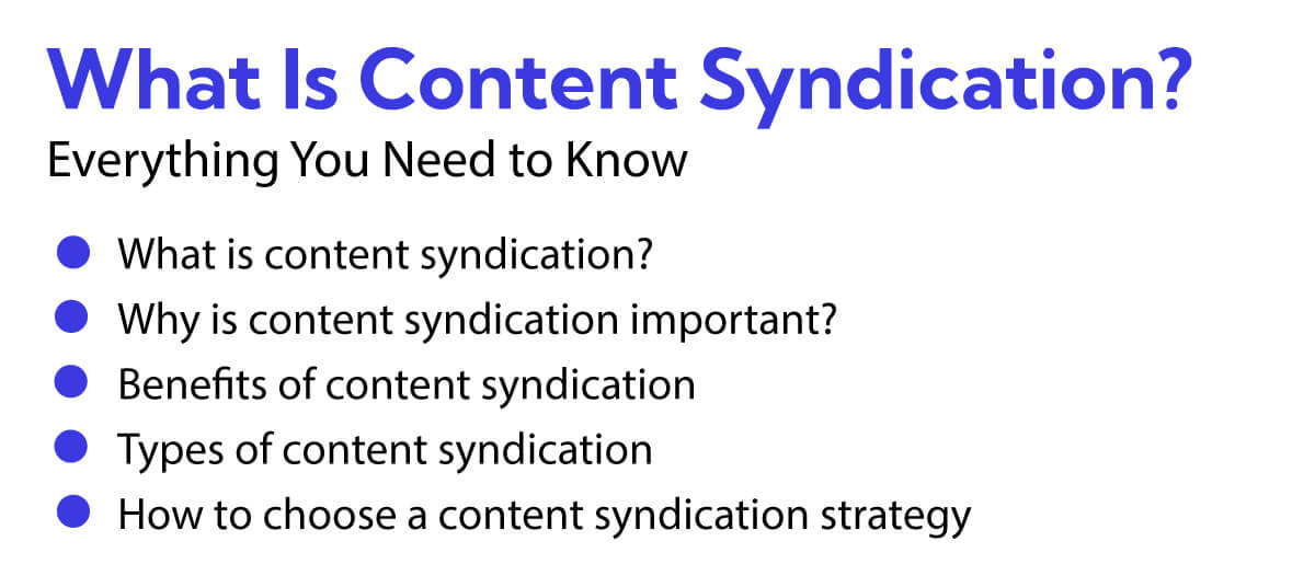 what is content syndication