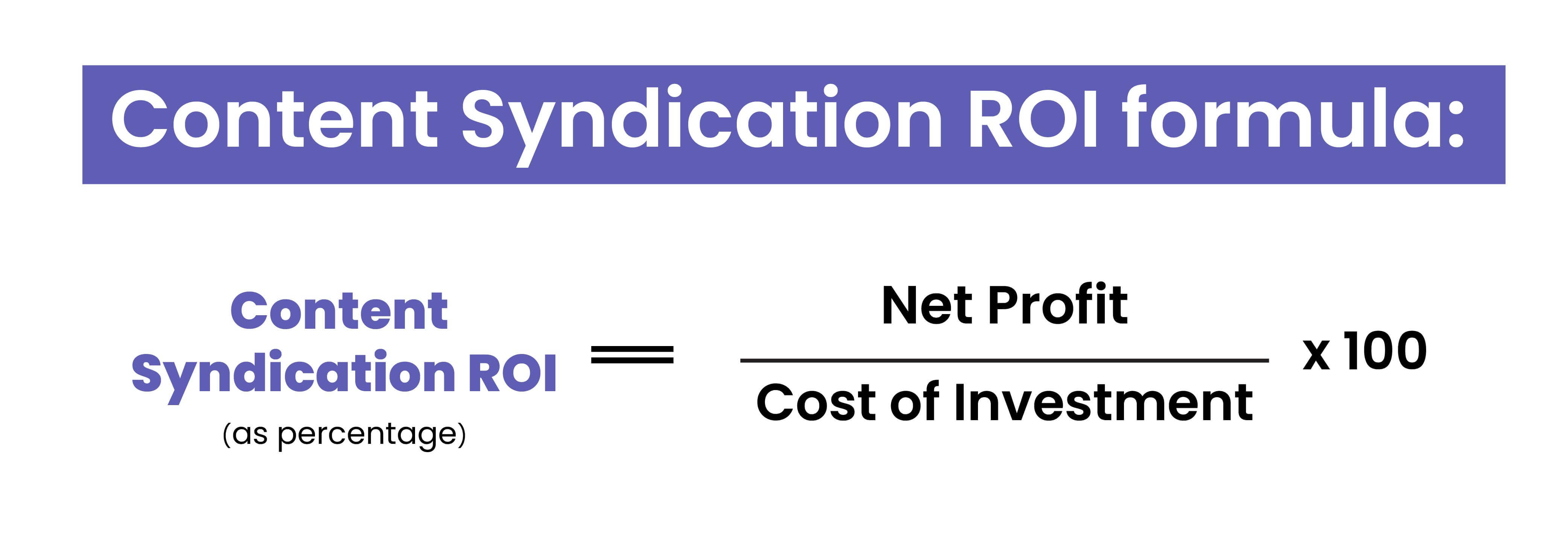 calculate content syndication roi