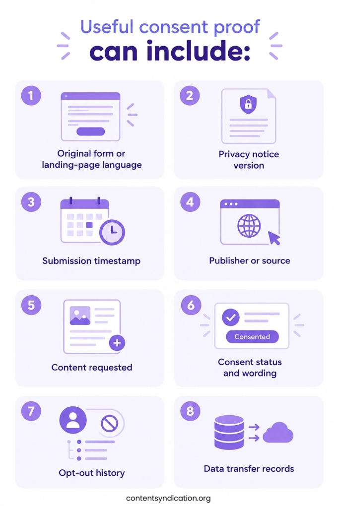 Information to capture for B2B content syndication lead consent records